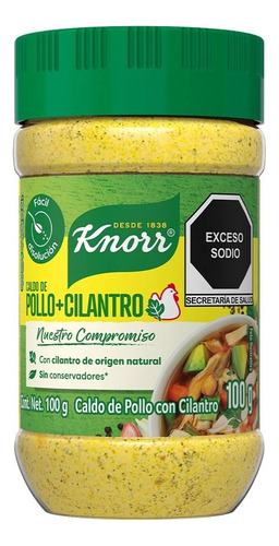 3 Pza Caldo De Pollo Knorr Con Cilantro 100 G