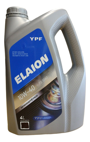 Aceite Ypf Elaion F30 Semisintetico 10w-40 4 Litros