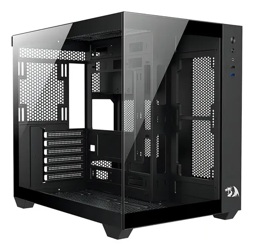 Gabinete Gamer Redragon Wideload Preto Mid Tower Atx