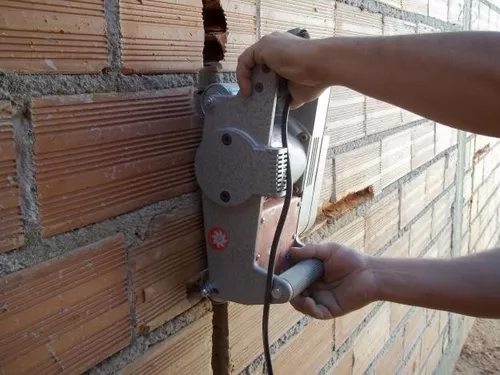 Rozadora de pared eléctrica, máquina ranuradora de pared de 1100 W Máquina  cortadora de pared de