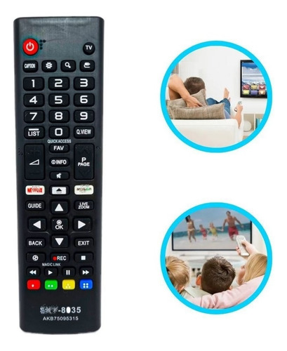 Control remoto compatible con televisores LCD inteligentes Sk8035