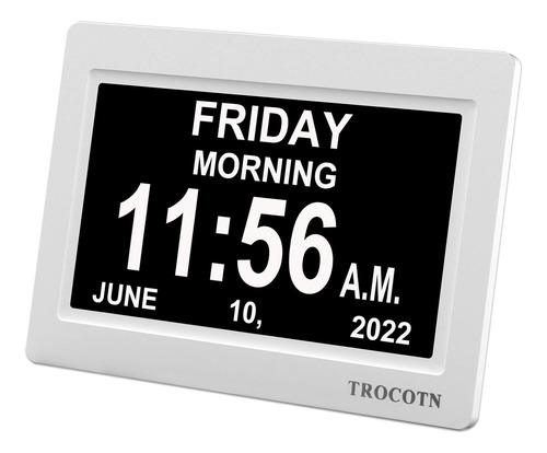 Trocotn 7 Pulgadas Reloj Digital Calendario Reloj Pantalla G