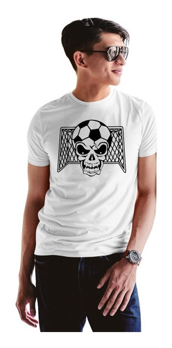 Playera Manga Corta Original Blanca De Caballero Soccer