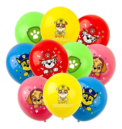 20 Globos Paw Patrol - Patrulla Canina 