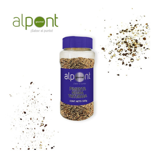 Alpont Pimienta Negra Triturada 320 Gramos 2 Piezas
