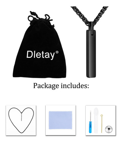Dletay Collar De Urna Para Cenizas Joyería De Cremación De A