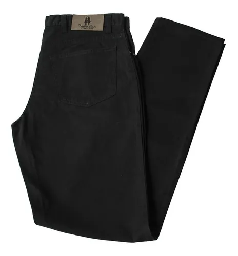 Pantalon negro de gabardina hombre hotsell
