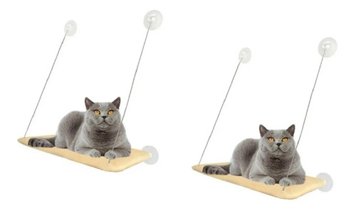 Imagen 10 de 10 de X2 Hamaca Para Gatos Cama De Gato Cama Colgante Ventana