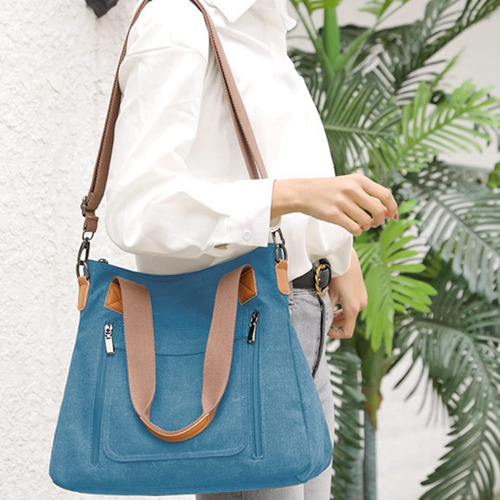 Bolsos De Hombro De Lona Para Mujer, Bolsos De Trabajo Bolso
