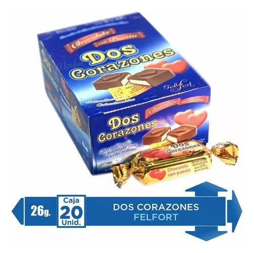 Dos Corazones Felfort - Caja X20 Un - Dulsisa