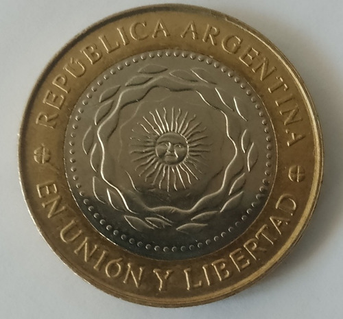 Moneda 2 Pesos Argentinos Año 2014