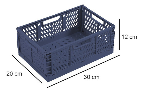 Imagen 2 de 6 de Canasto Cajón Organizador Apilable Plegable Multiuso Mediano