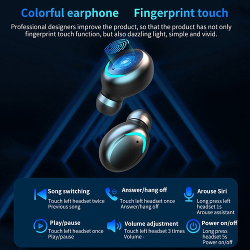 Imagen 2 de 10 de Audífonos Inalámbricos Bluetooth 5.0+ Powerbank + Sonido A1