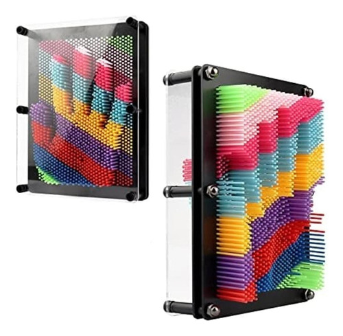 Juego De Mesa Pin Art Multicolor 3d Anti Estres Para Niños