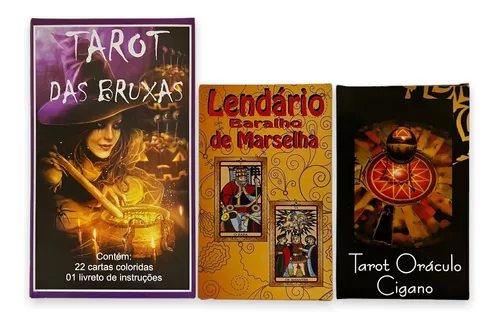 Kit 3 Tarot Baralhos Bruxas Marselha E Cigano Promoção