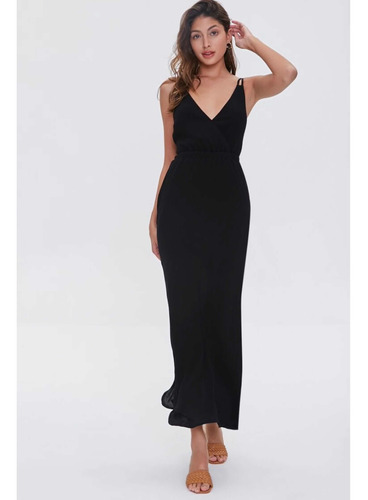 Vestido Negro Largo Forever 21 Talle M