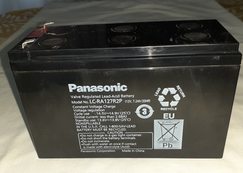 Bateria 12 V 7.2 Ah Panasonic