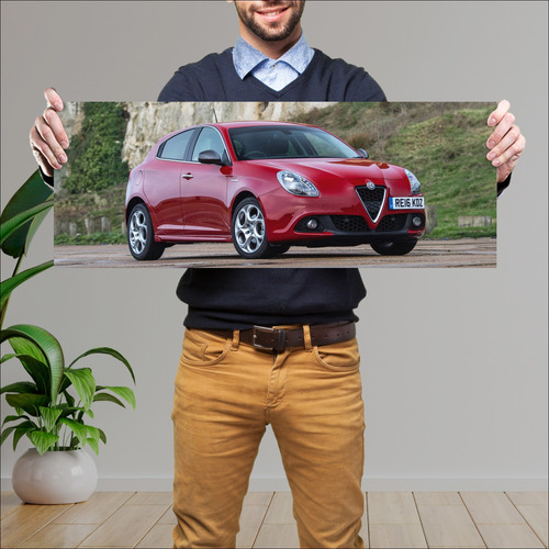 Cuadro 30x80cm Auto 2016 Alfa Romeo Giulietta Uk 373