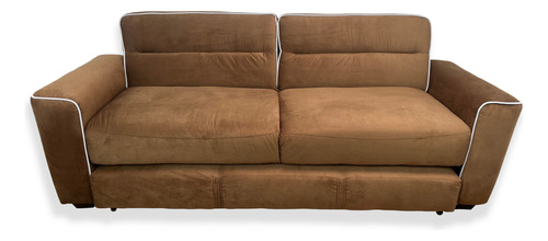 Sofá Cama Sillón Sala Hogar Minimalista 3 Posiciones Marrón Claro Liso