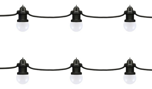 Guirnalda Kermes Led 5 Mts 10 Lamparas Calidas Extensible Color De Las Luces Negro