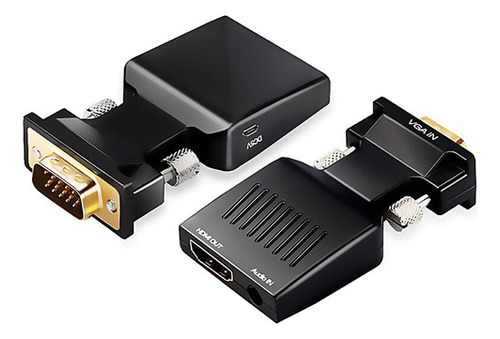 Adaptador Conversor Vga Macho A Hdmi Hembra Con Audio Y Usb