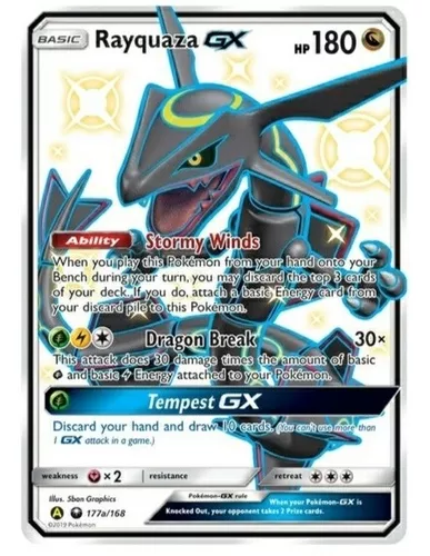 Shiny rayquaza gx Pokémon tcg opening 