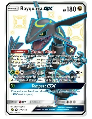 Card Pokémon Rayquaza Gx Shiny Original