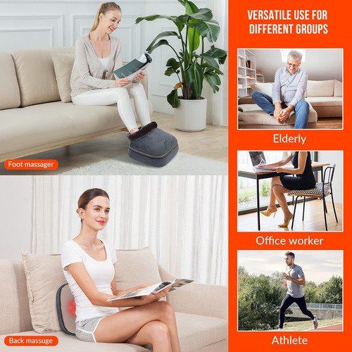 Snailax 3-en-1 Foot Warmer & Vibration Foot Y Back Massorger