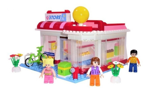 Imagen 3 de 8 de Sluban Girls Dream B0529 Nenas 289 Bloques Tienda Shoping