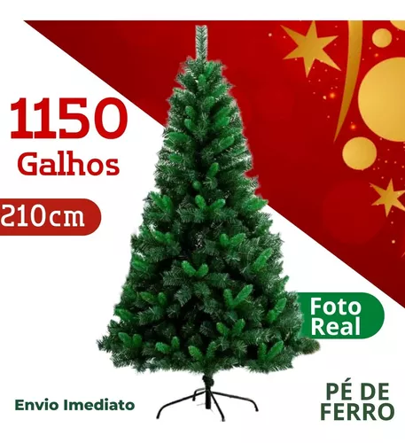 Arvore De Natal 210cm - 1000 Galhos Luxo Cheia Envio Imediat - Escorrega o  Preço