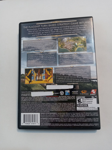Civilization V Sid Meier's Video Juego Pc Dvd-rom (Usado)