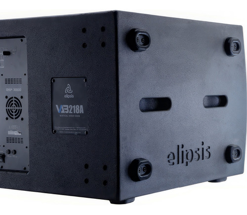 Subwoofer Activo Elipsis Vab218a 2400w Rms - 135db Peak Color Negro