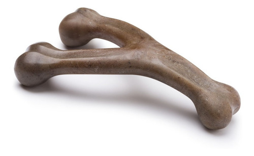 Benebone Wishbone Bacon Medio, Osso De Nylon- Made In Usa - Cor Marron