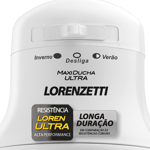Chuveiro elétrico de parede Lorenzetti Maxi Ducha Ultra branco 5500W 220V