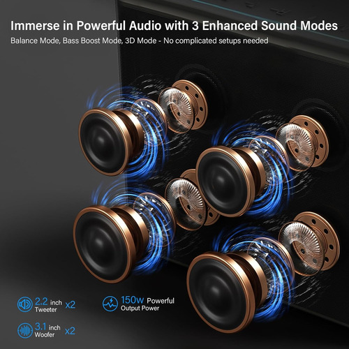 Altavoz Portátil Zeelink Km-10-b, 150 W, Con 2 Micrófonos
