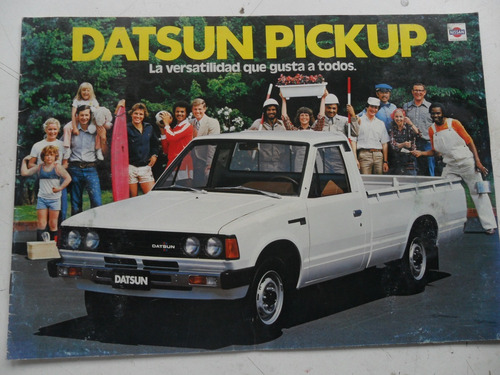 Antiguo Folleto Publicitario Datsun Pick Up 1600 1980 1800