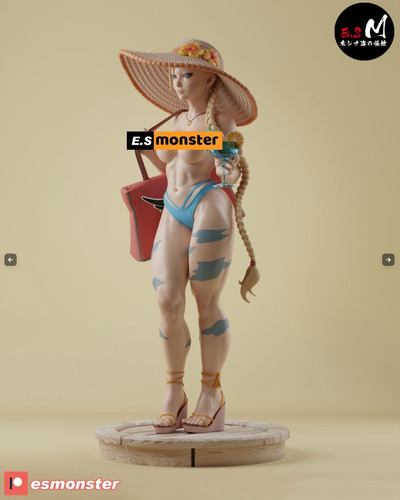 Cammy Na Praia - Em Resina Pintada No Aerógrafo.