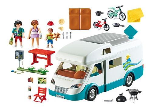 Imagen 1 de 10 de Playmobil Family Fun 70088 Caravana De Verano Campamento Edu