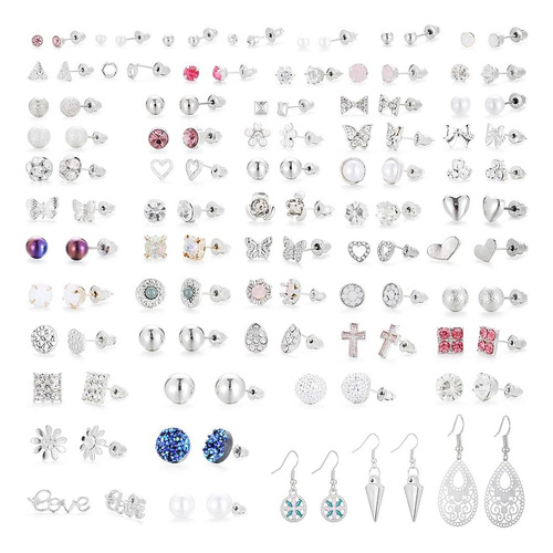 60 Pares De Aretes Para Mujer, Aretes Surtidos Para Y Niñas,