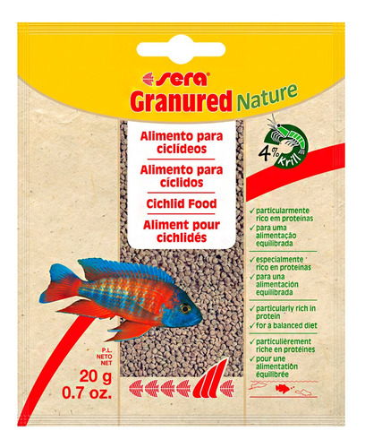 Sera Granured Nature - 20g - Ração Peixes