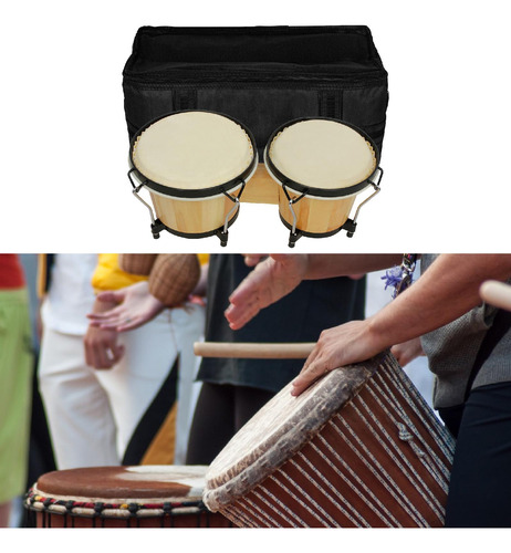 Madera Bongo Drum Congas Druming Ayuda Ayuda Para Tocar