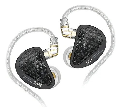 Fone In-ear Retorno Palco Mixagem Kz As16 Pro Sem Mic Cor Black Luz Não Possui