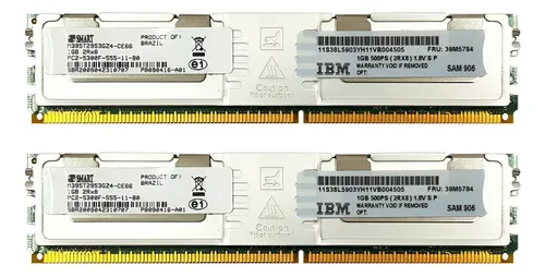 Kit 2x Memoria Ibm 1gb Pc2-5300f Ddr2 667mhz 2rx8 39m5784