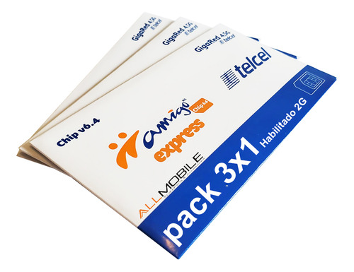 3x1 Tarjeta Sim Chip Telcel 2g 3g 4g Lada 325 Acaponeta