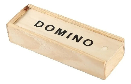 Negro Domino 28 Set En Caja De Madera
