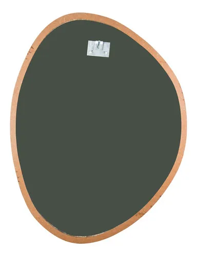 Espejo decorativo orgánico Freijó, 35 x 50 cm, marco integrado, color blanco