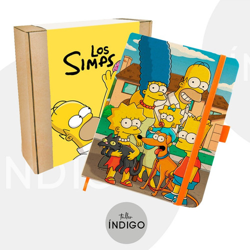 Libreta Los Simpsons Personalizada  Pasta Dura