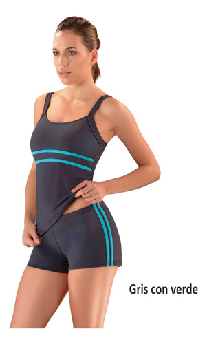 Marymar Malla Tankini Con Short Natacion Deportiva Repele Al Cloro