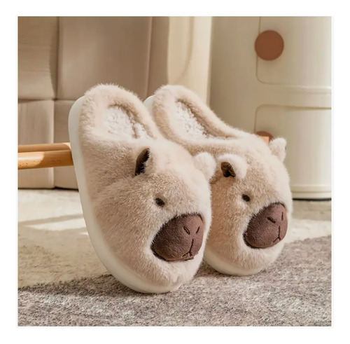 Pantuflas Capibara Niños Felpa Suave Cómodo Invierno 22-35
