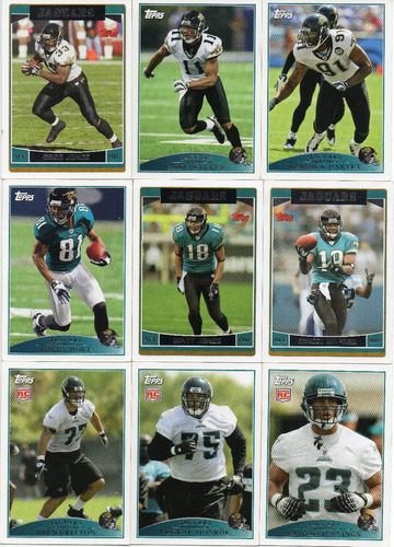 2009 Topps Jacksonville Jaguars Lote